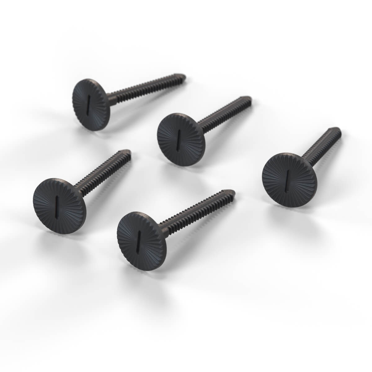 Saab 900 Interior Side Panel Clip Screw Set Of 5 9867821 — Charcoal