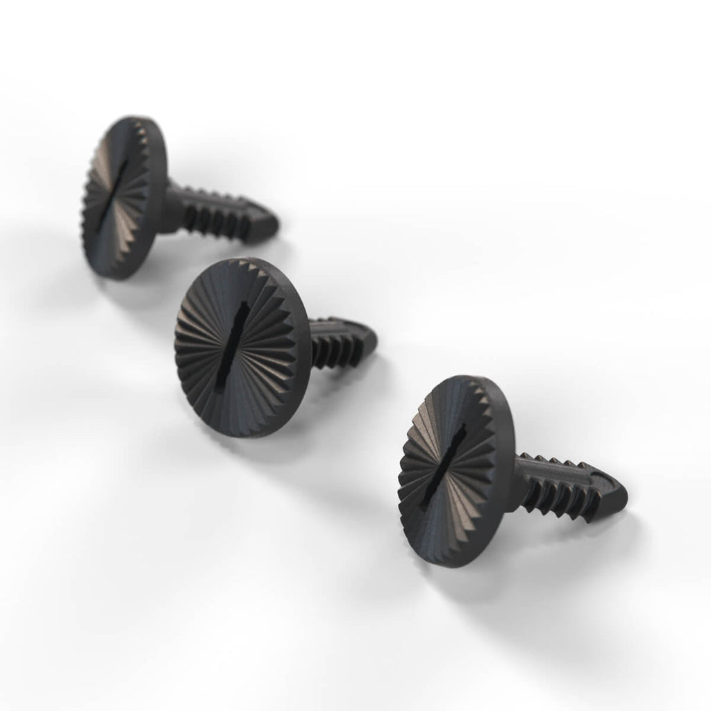 Saab 900 Steering Column Cover Screw Set Of 3 9423658 / 1077221 — Black