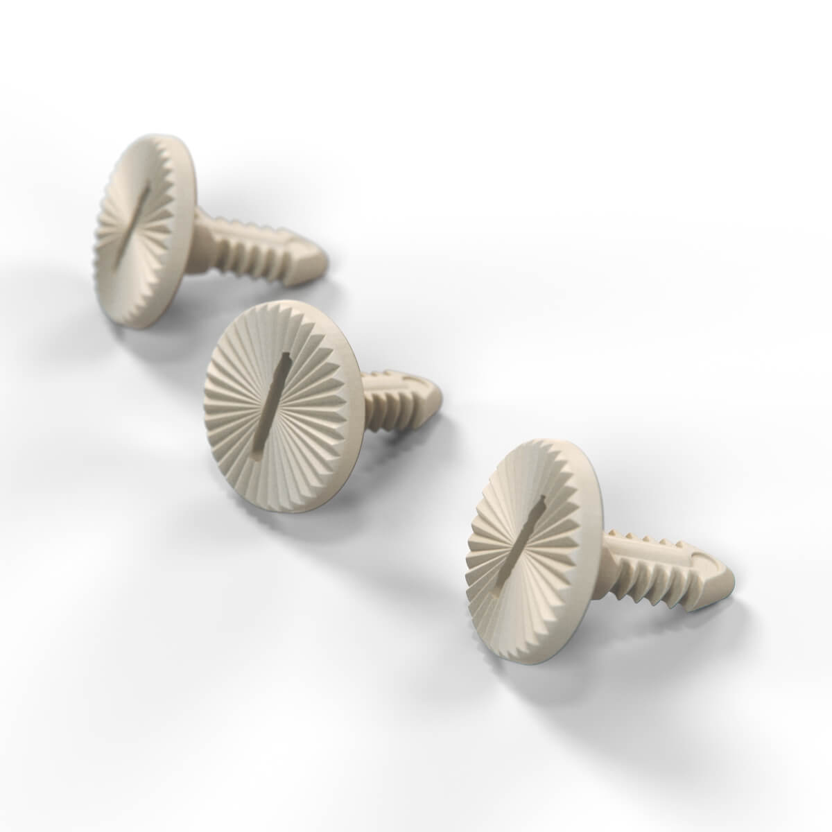 Saab 900 Steering Column Cover Screw Set Of 3 9423658 / 1077221 — Beige