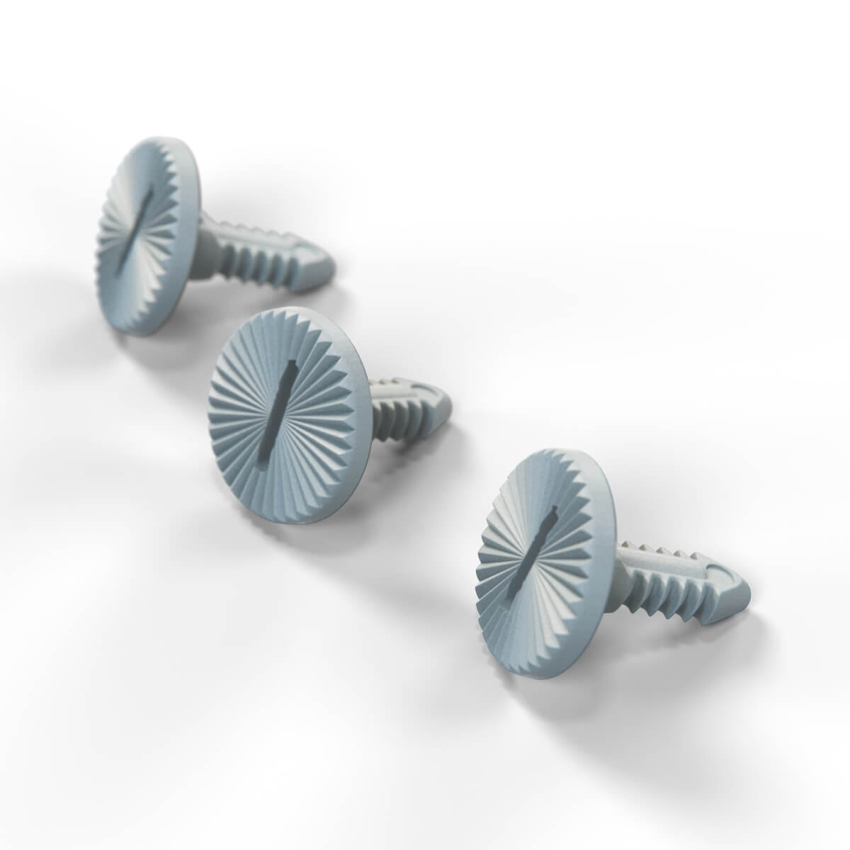 Saab 900 Steering Column Cover Screw Set Of 3 9423658 / 1077221 — Light Gray