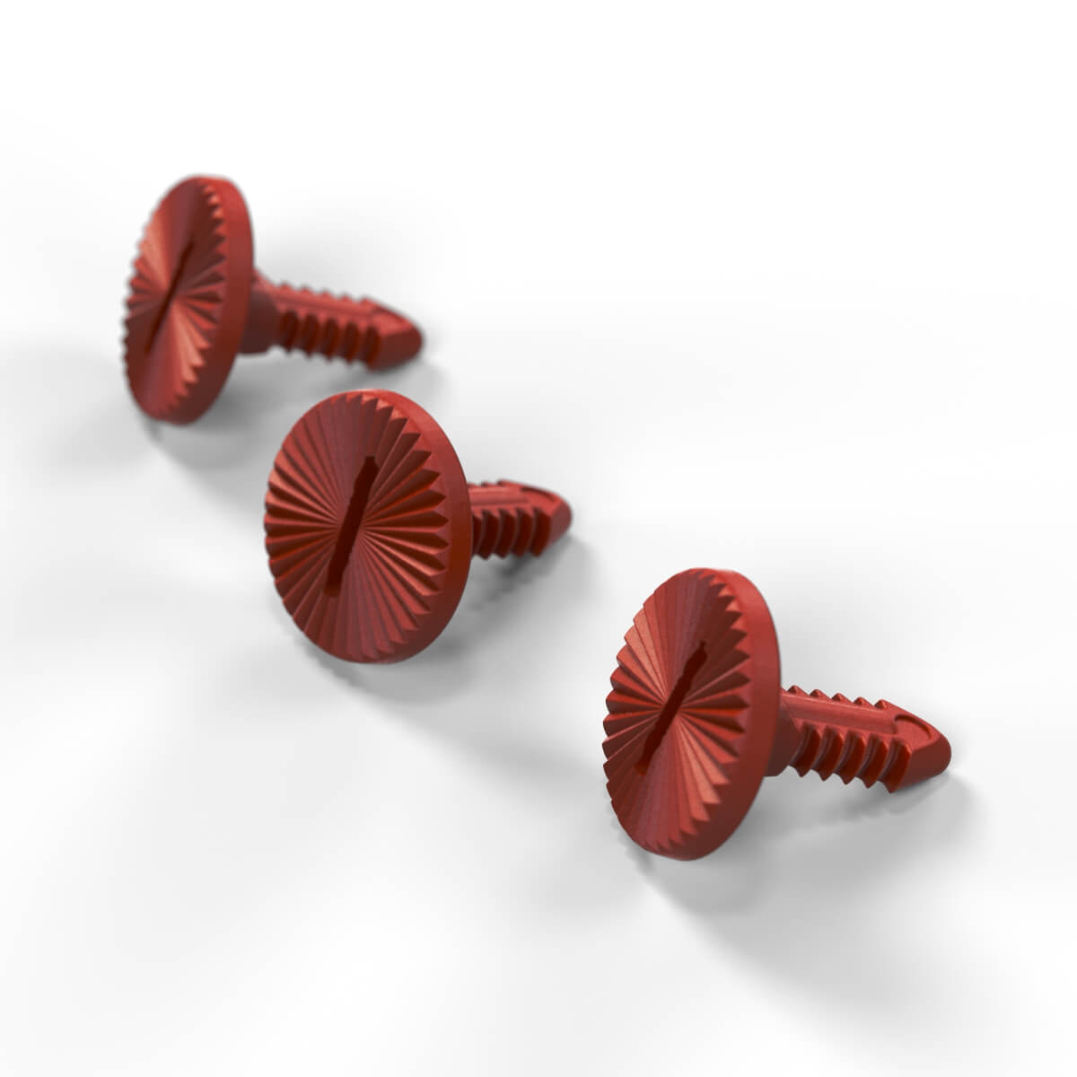 Saab 900 Steering Column Cover Screw Set Of 3 9423658 / 1077221 — Red