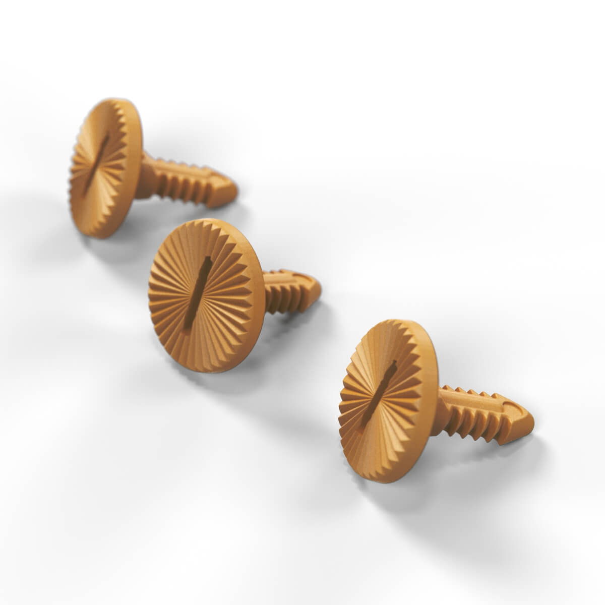 Saab 900 Steering Column Cover Screw Set Of 3 9423658 / 1077221 — Brown