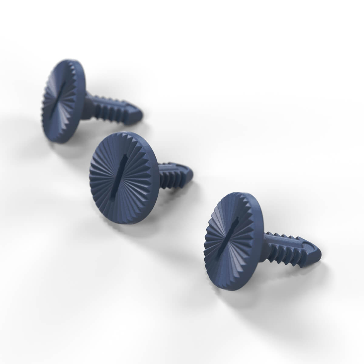 Saab 900 Steering Column Cover Screw Set Of 3 9423658 / 1077221 — Blue