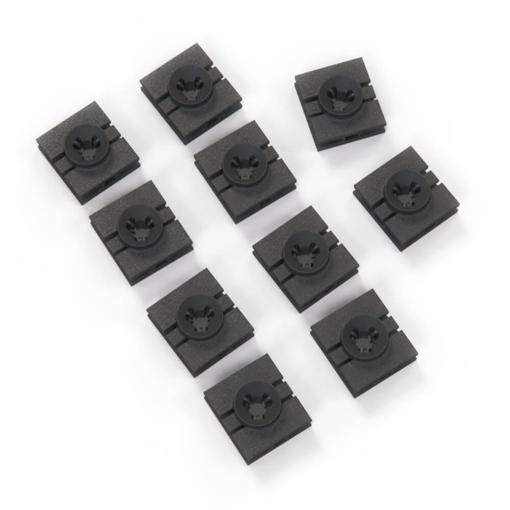 Smart Fortwo 451 Side Sill Square Retaining Clips Set of 10 Black (A0009912098) — view 2