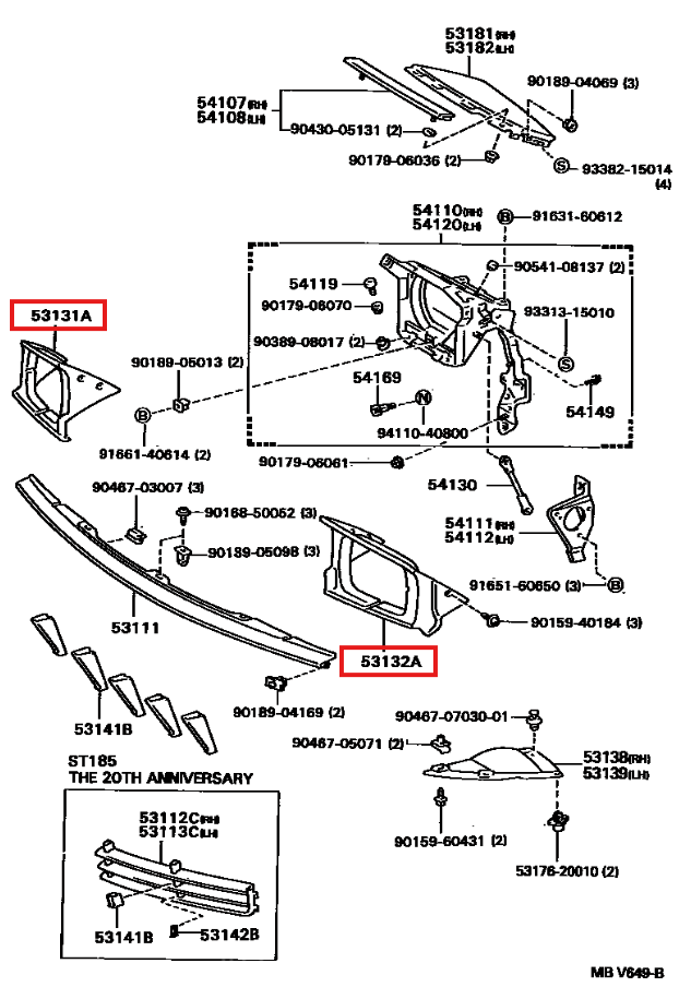 Toyota Celica Headlight Cover Surround Trim Black Left or Right — view 5