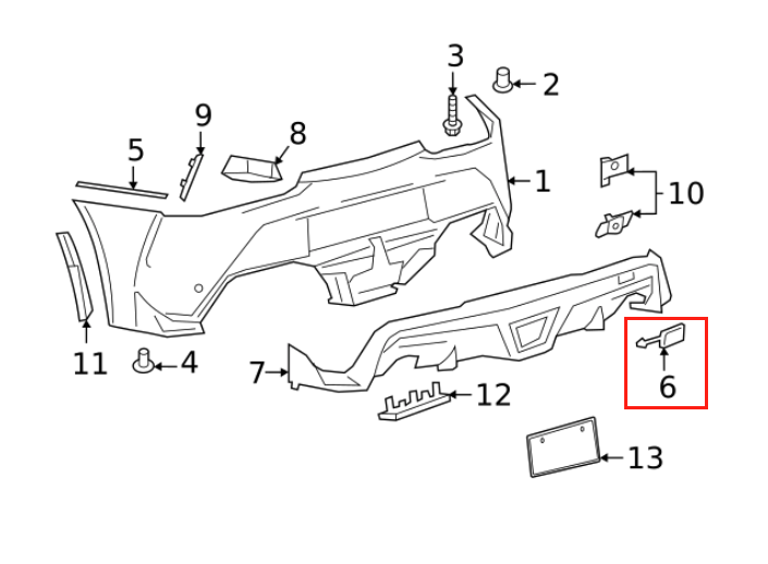 Toyota GR Supra Rear Right Side Bumper Towing Hook Cover Black 52161-WAA02 — view 3