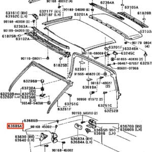 Toyota Supra MK3 Roof Holder Cover All Colours 63685 14010 — view 5