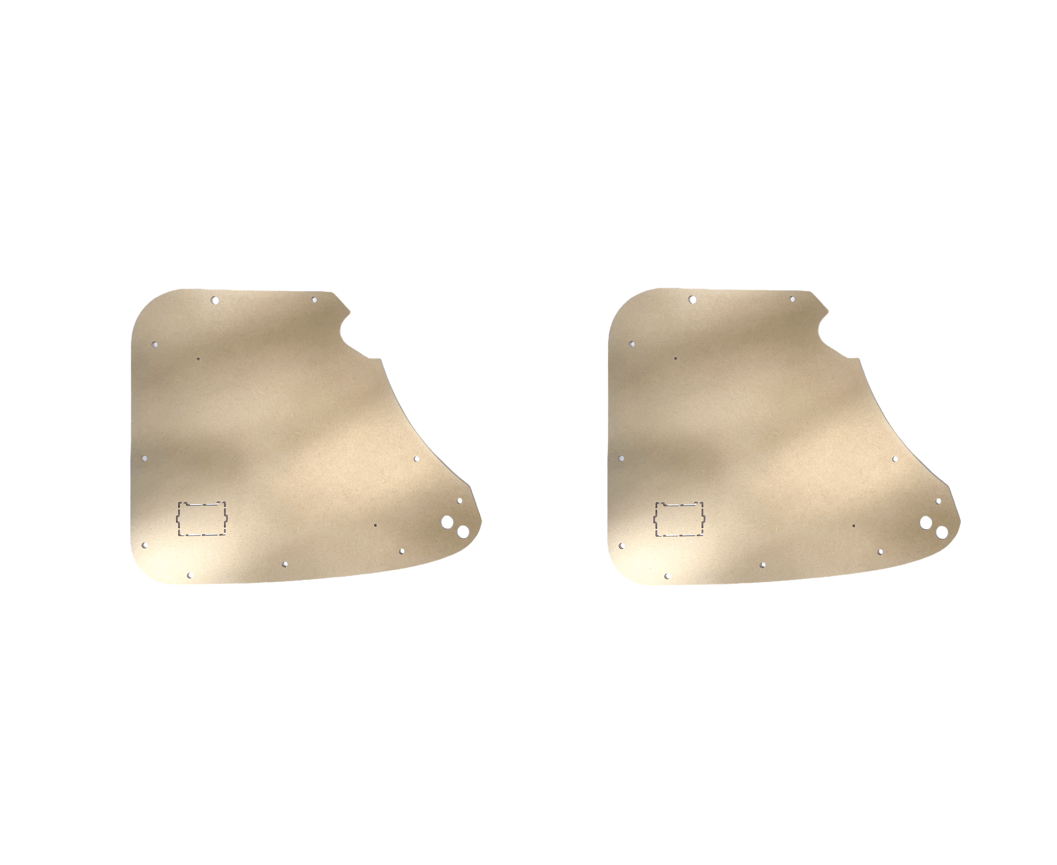 Volkswagen Beetle Door Panels / Base Boards for Upholstery (111898320) — view 2