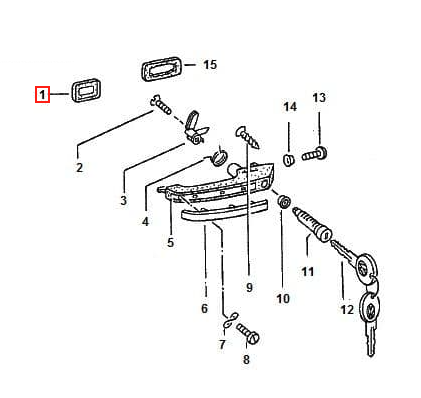 Volkswagen Door Handle Seal Gasket Set of 2 Black (191837209) — view 4