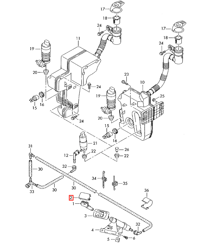 Volkswagen EOS Headlight Washer Cover Cap Left or Right Primed or Black (1Q0955110) — view 4