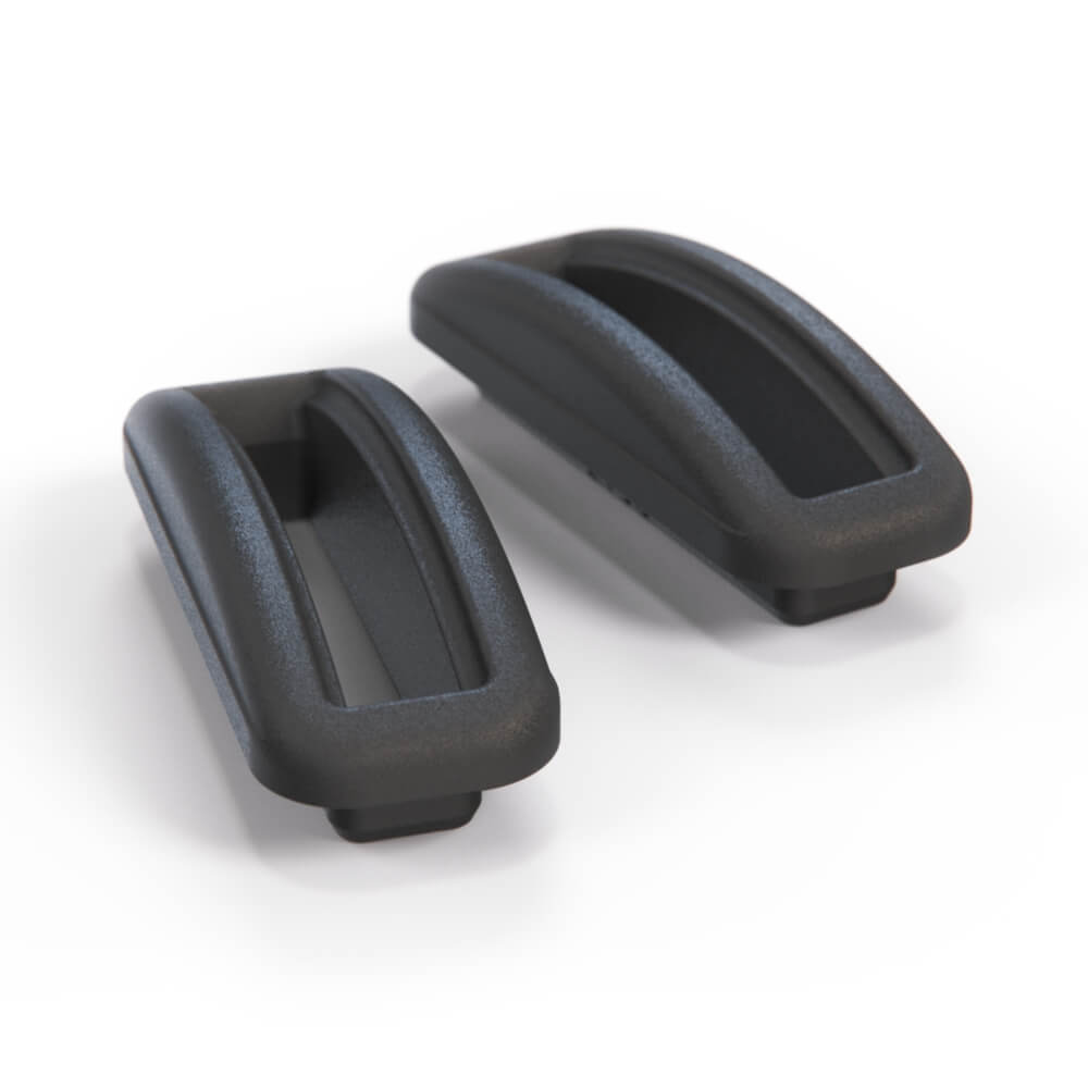 Volkswagen Golf 1 Cabrio Golf 2 Scirocco 2 Jetta 2 Pair Seat Lever Release Trim Pieces Black (191881607) — view 2