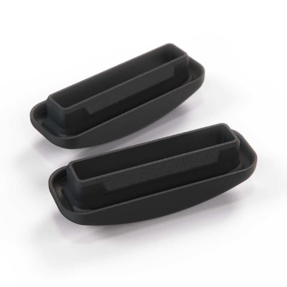 Volkswagen Golf 1 Cabrio Golf 2 Scirocco 2 Jetta 2 Pair Seat Lever Release Trim Pieces Black (191881607) — view 3