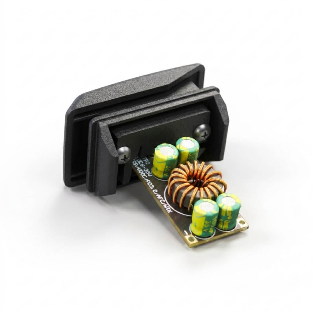 Volkswagen Golf / Jetta Mk2 Centre Console Button Blank with USB Charger Black (191957087) — view 2