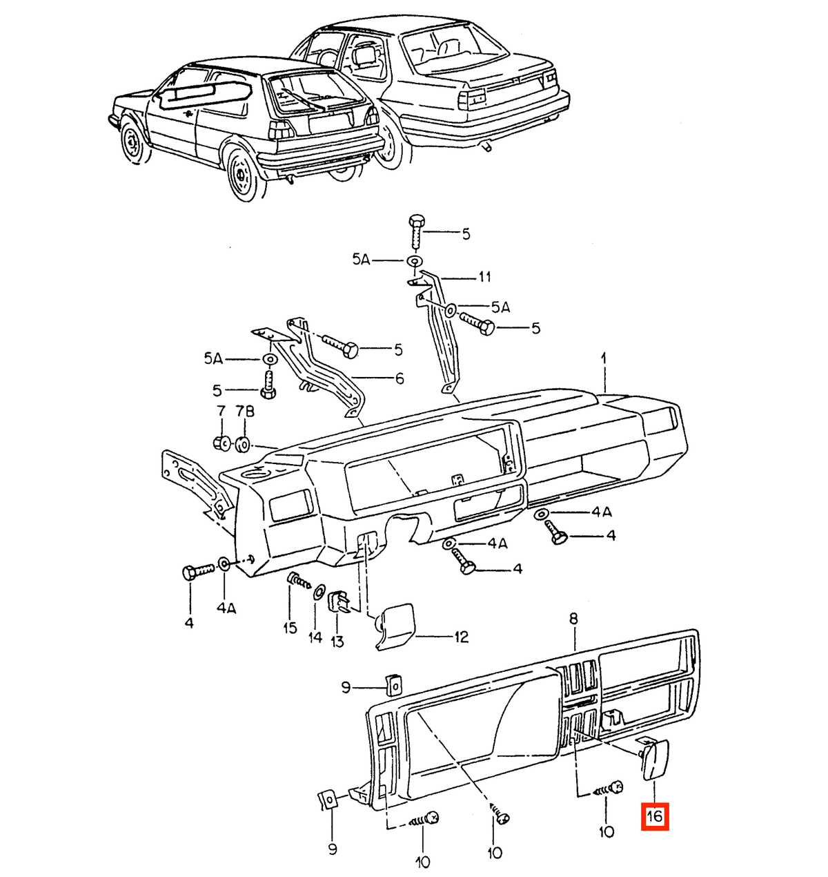 Volkswagen Golf / Jetta Mk2 Centre Console Button Blank with USB Charger Black (191957087) — view 4