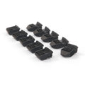Volkswagen Golf Jetta MK3 Roof Trim Angled Fasteners Set of 10 Black (1H0867276B / 1H0867276C)
