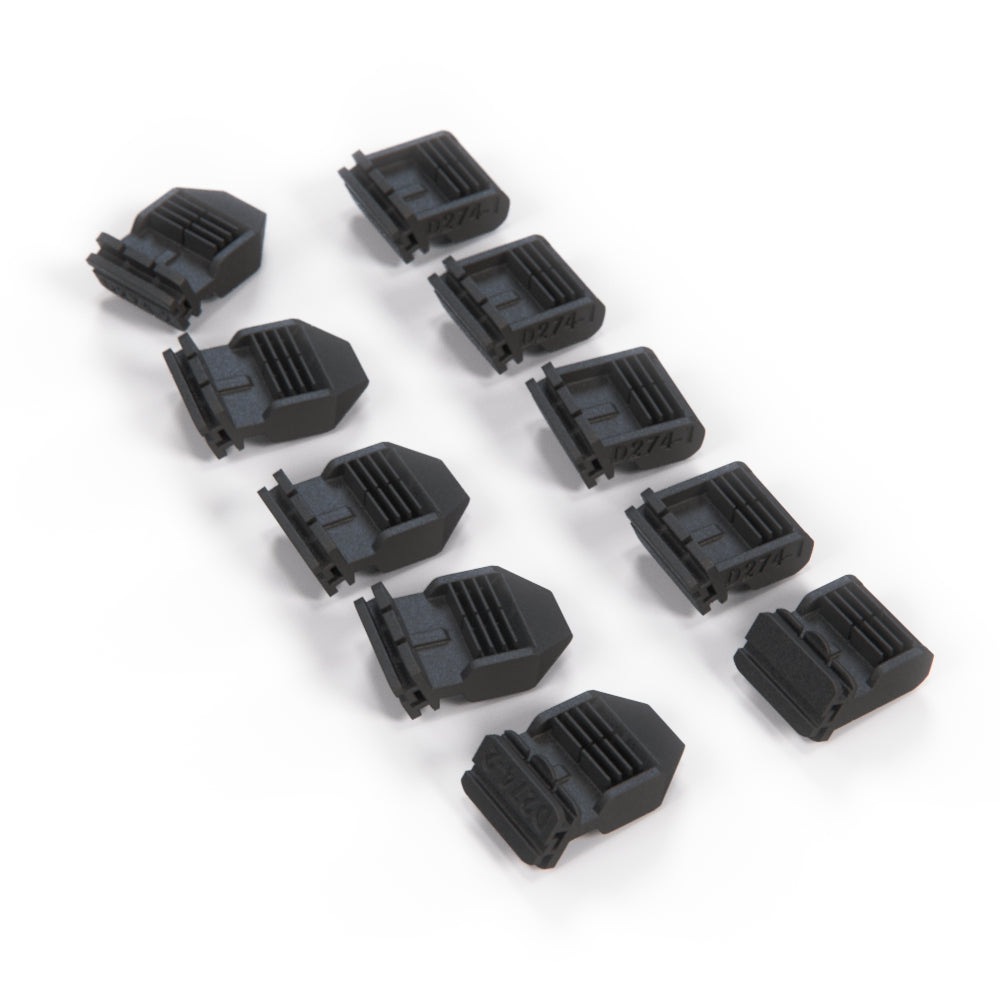 Volkswagen Golf Jetta MK3 Roof Trim Angled Fasteners Set of 10 Black (1H0867276B / 1H0867276C) — view 2