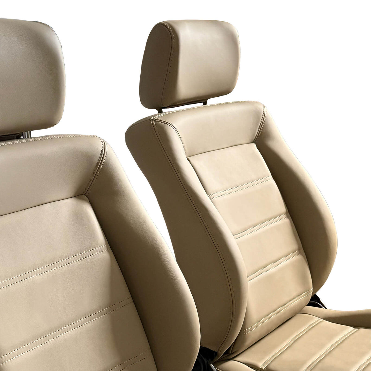 Volkswagen Golf Mk1 Cabriolet / Rabbit Front Custom Nappa Leather Seat Upholstery Covers Set of 6 155881405 / 155 881 405 — view 2