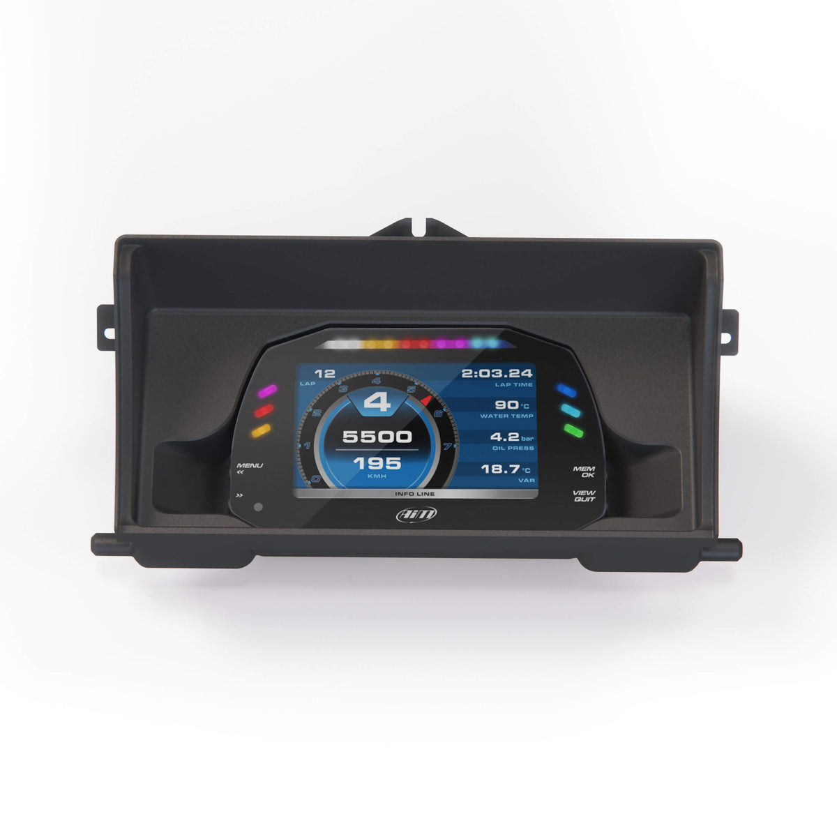 Volkswagen Golf MK2 Binnacle Panel Fit for AIM MXS Display Black — view 2
