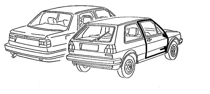 Volkswagen Golf Mk2 Jetta Mk2 Front Door Seal Weatherstrip Set of 2 Left or Right — view 3