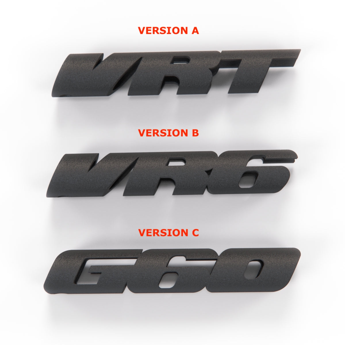 Volkswagen Golf MK2 MK3 Corrado Keyholder Pendant VRT VR6 G60 Black