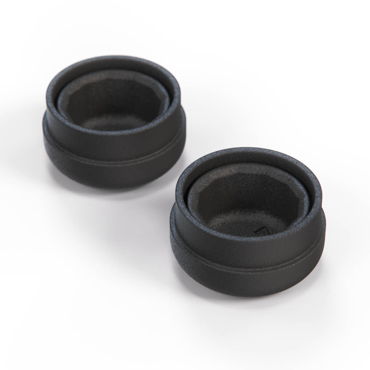 Volkswagen Golf Passat Jetta Front Wiper Arm End Cap Replacement Set of 2 Black (1J0955205A9B9) — view 3
