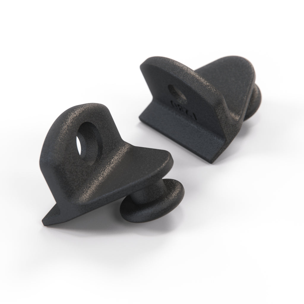 Volkswagen Golf Scirocco Jetta Parcel Shelf Strap Bracket Set of 2 Black (171867777) — view 3