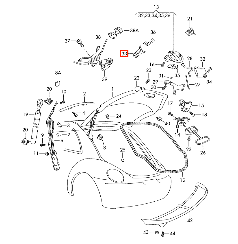 Volkswagen New Beetle Central Locking Switch Mechanism Bracket Black (1C0862247) — view 4