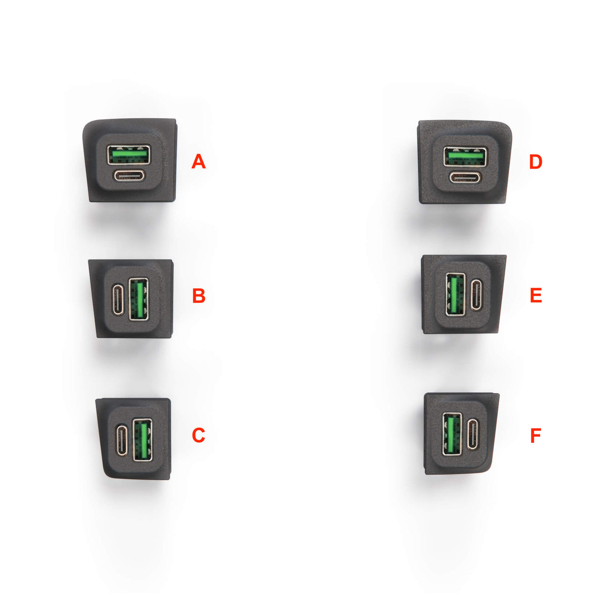 Volkswagen Passat B6 Shifter Trim Button Blank with USB Charger 6 Versions Black (3C0864263)