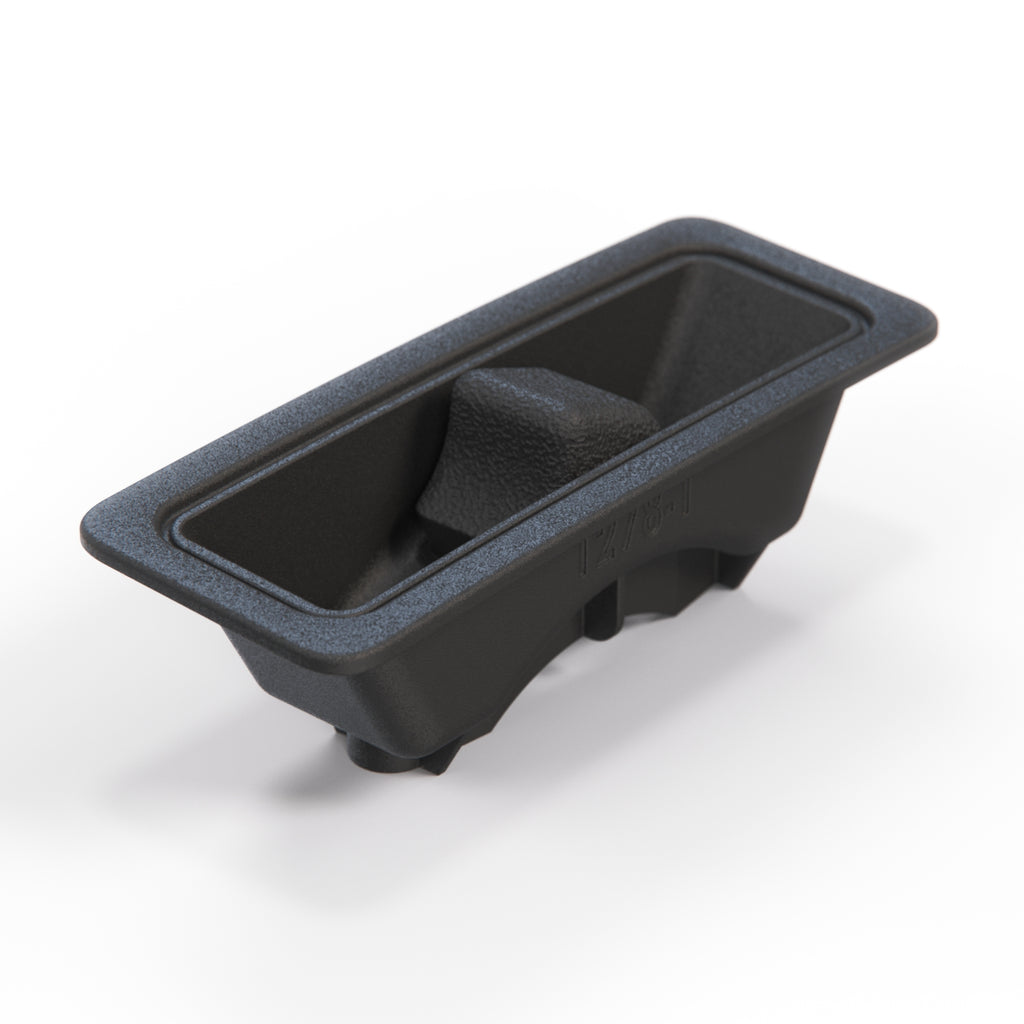 Volkswagen Passat Santana Audi 100 5000 Rear Seat Folding Mechanism Knob & Surround Trim Black (435885661 & 331885691) — view 2