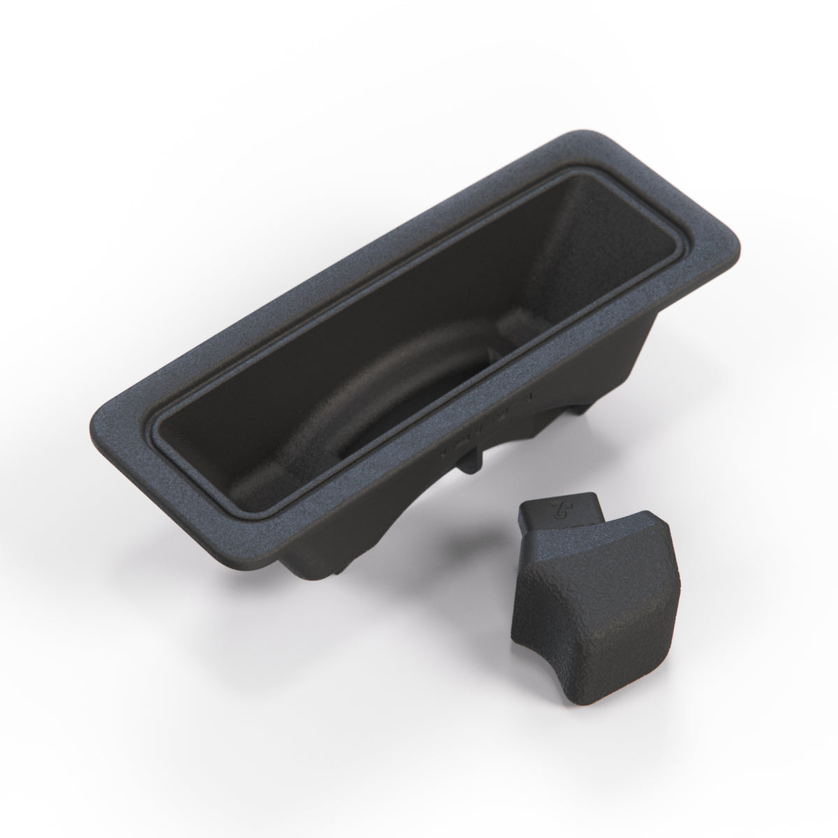 Volkswagen Passat Santana Audi 100 5000 Rear Seat Folding Mechanism Knob & Surround Trim Black (435885661 & 331885691) — view 3