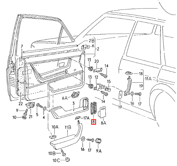 Volkswagen Passat Santana Rear Door Speaker Cover Black (321867149) — view 4