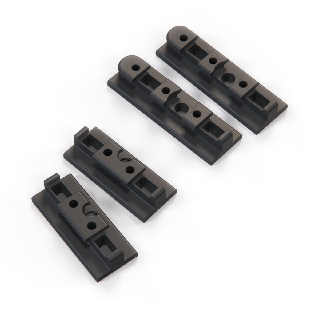 Volkswagen T4 Multivan II Set of Gliders for Swivel Seats Black (7D0883225C & 7D0883225E)