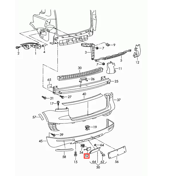 Volkswagen Touareg Rear Tow Hook Cover Set of 2 (7L6807449 & 7L6807450) — view 4