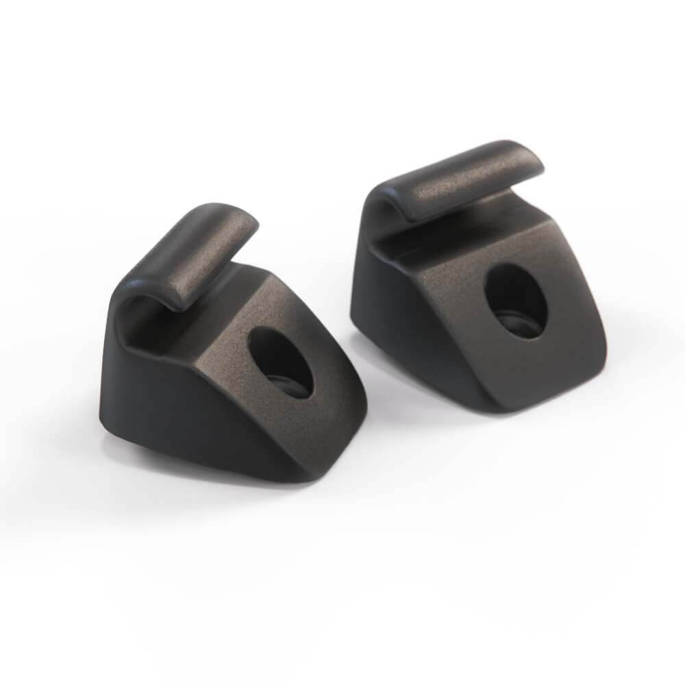 Volkswagen Transporter 3 Sun Visor Hook Set of 2 Black or White (251857561A) — view 2