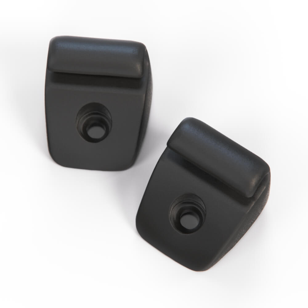Volkswagen Transporter 3 Sun Visor Hook Set of 2 Black or White (251857561A) — view 3