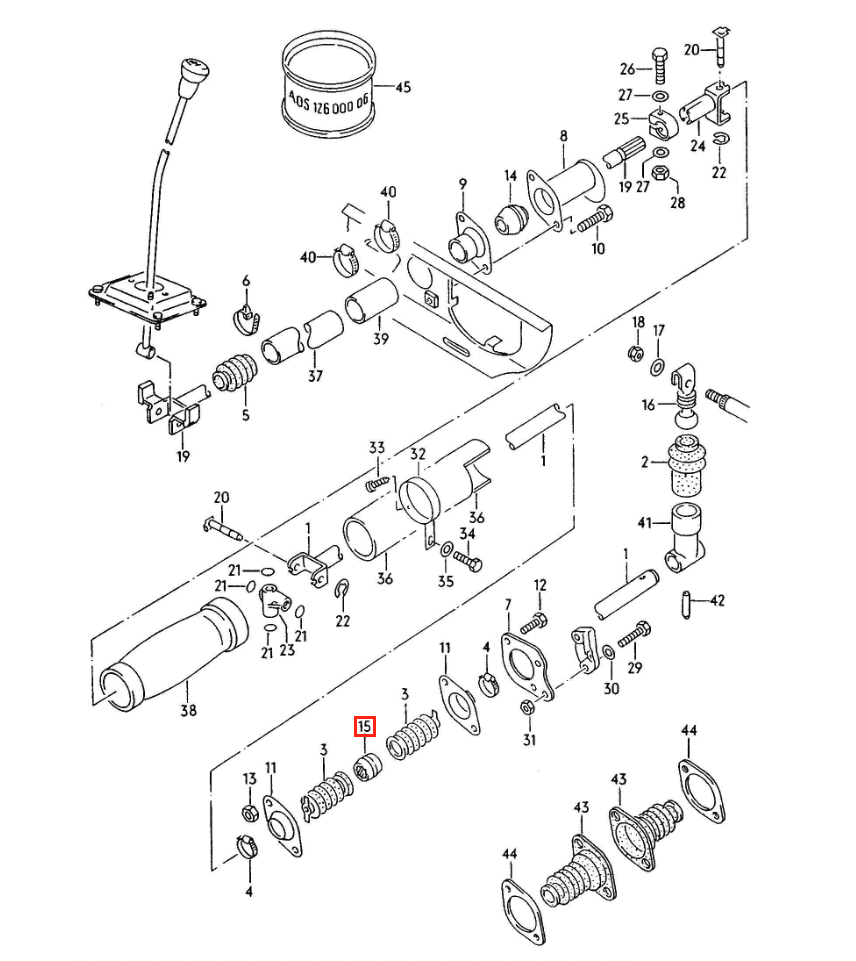 Volkswagen Transporter T3 Reinforced Shift Rod Socket Bush Black (251711207E) — view 4