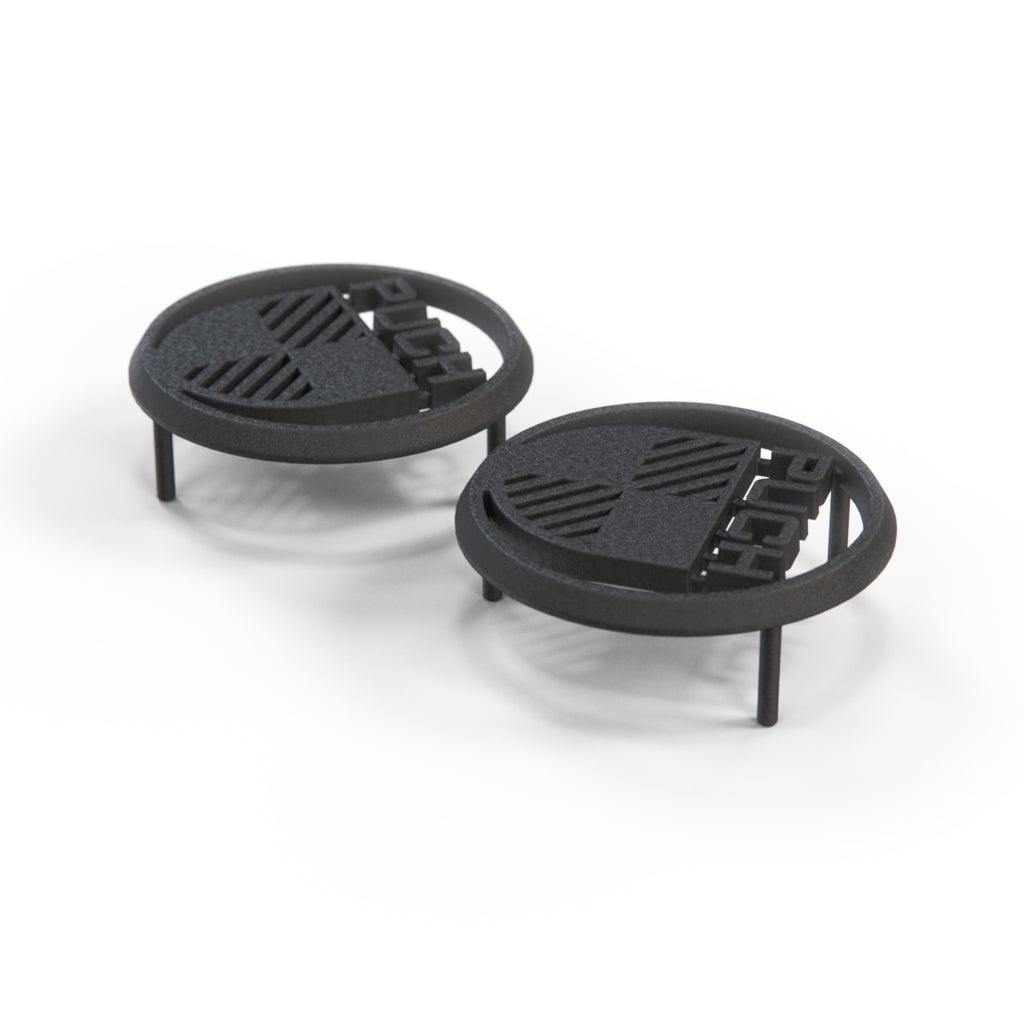 Volkswagen Transporter T3 Syncro PUCH Badge Emblem Set of 2 Primed or Black (251853687) — view 2