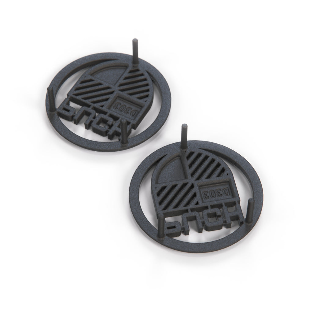 Volkswagen Transporter T3 Syncro PUCH Badge Emblem Set of 2 Primed or Black (251853687) — view 3