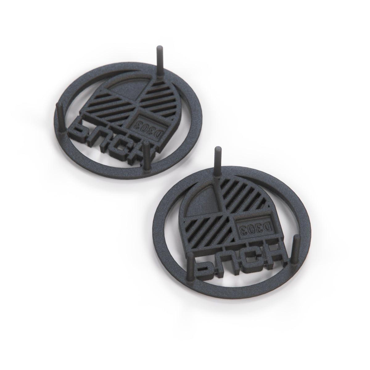 Volkswagen Transporter T3 Syncro PUCH Badge Emblem Set of 2 Primed or Black (251853687) — view 3