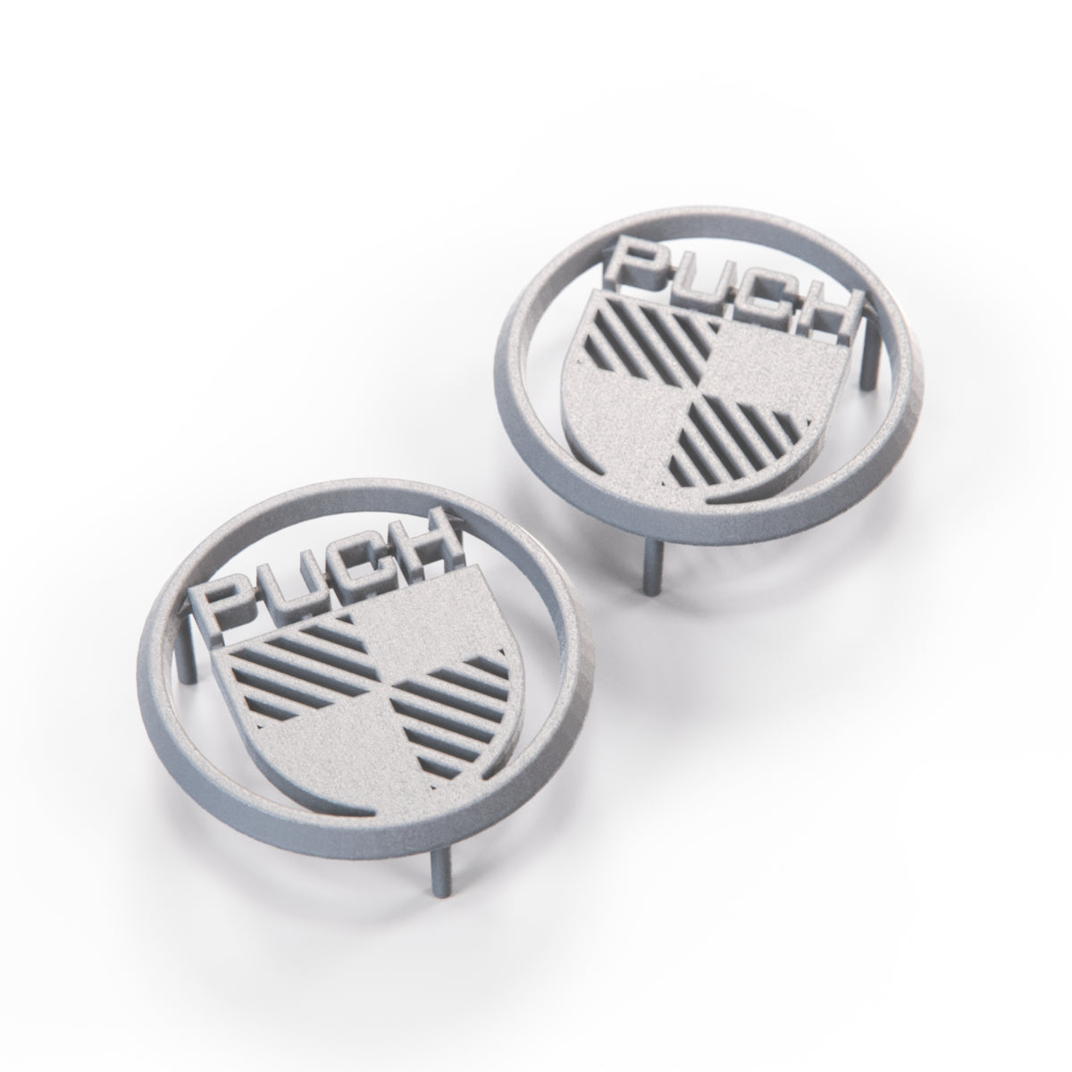 Volkswagen Transporter T3 Syncro PUCH Badge Emblem Set of 2 Primed or Black (251853687) — view 4
