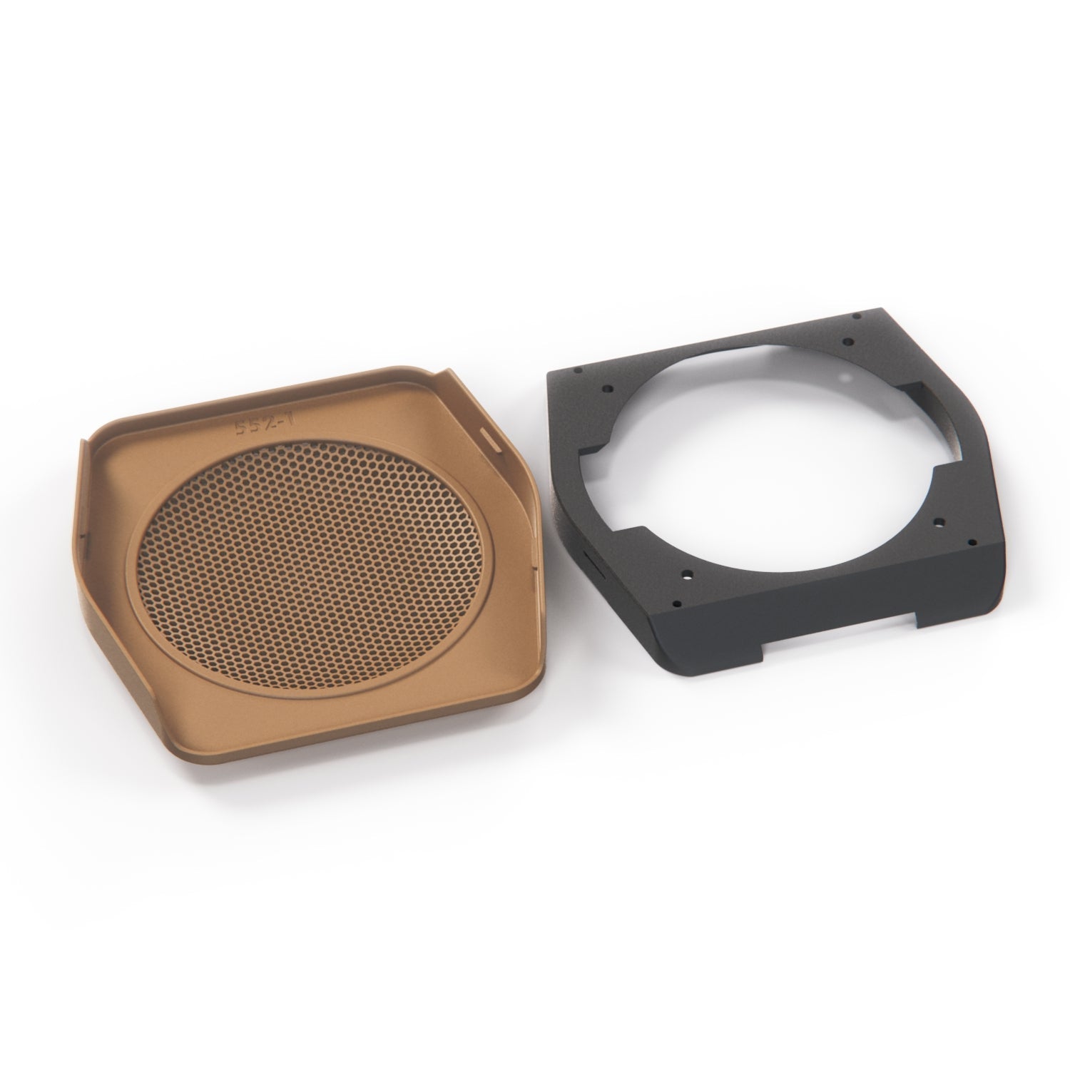 Volvo 240 / 260 Front Door Speaker Mount And Cover 1384655 / 1384636 — view 3