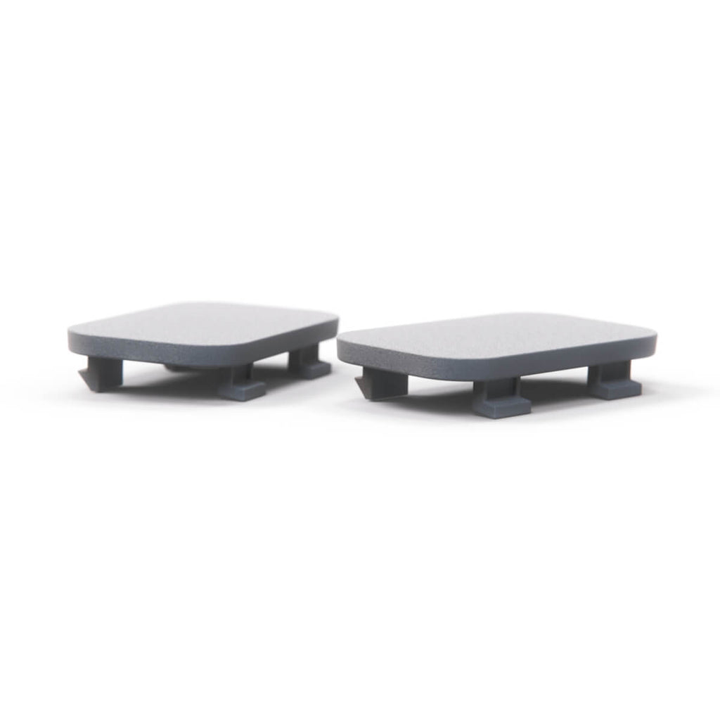 Volvo 440 / 460 Front Bumper Headlight Washer Cansel Cap Set of 2 Primed (3434366) — view 2