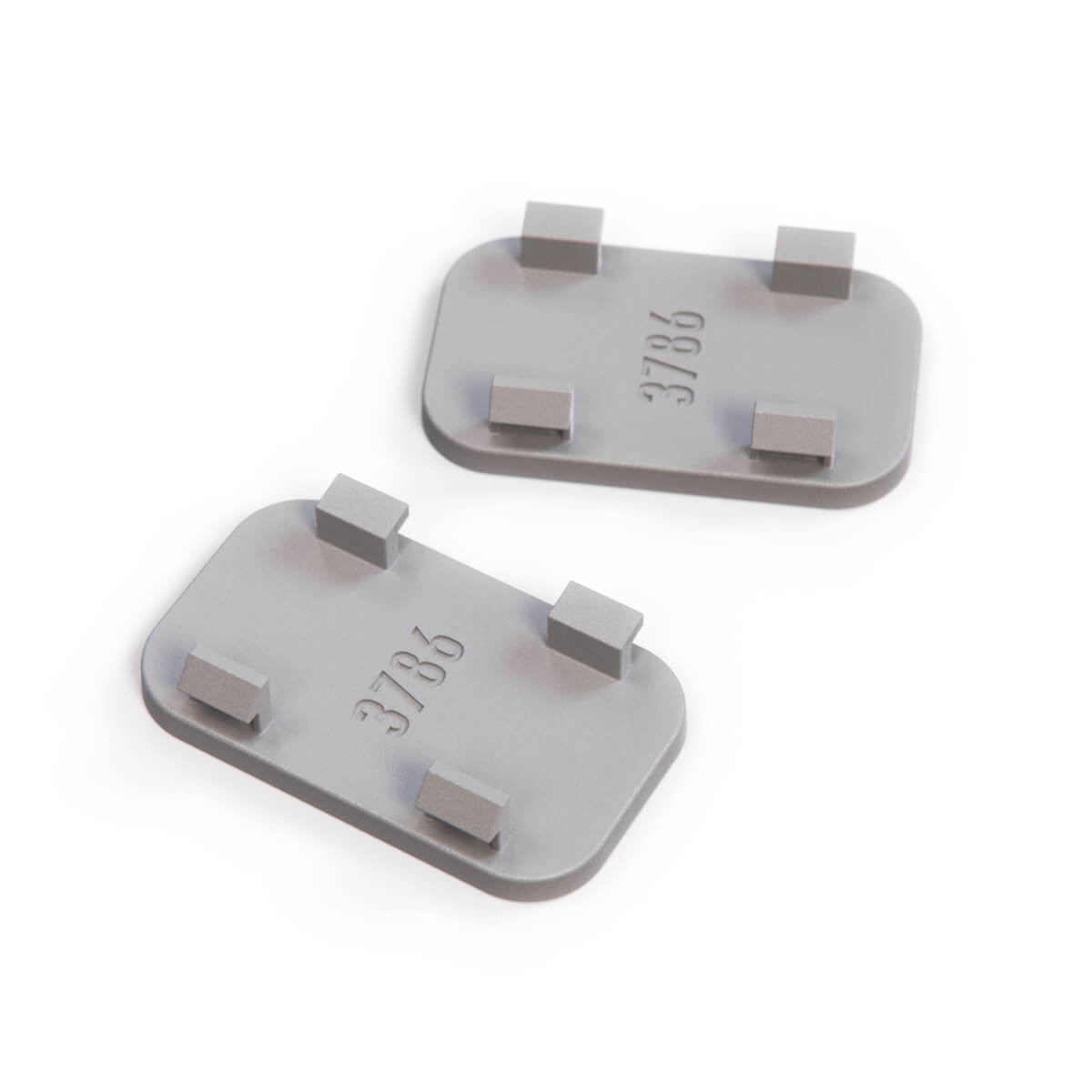 Volvo 440 / 460 Front Bumper Headlight Washer Cansel Cap Set of 2 Primed (3434366) — view 3