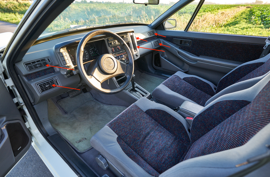 Volvo 480 Air Vent Repair Kit Stick And Holder Compartments For 6 Grilles — view 4