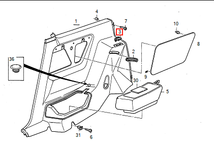 Volvo 480 Back Seat Inclinasion Set Of 2 Black Gray Or Saddle 3413101 — view 3
