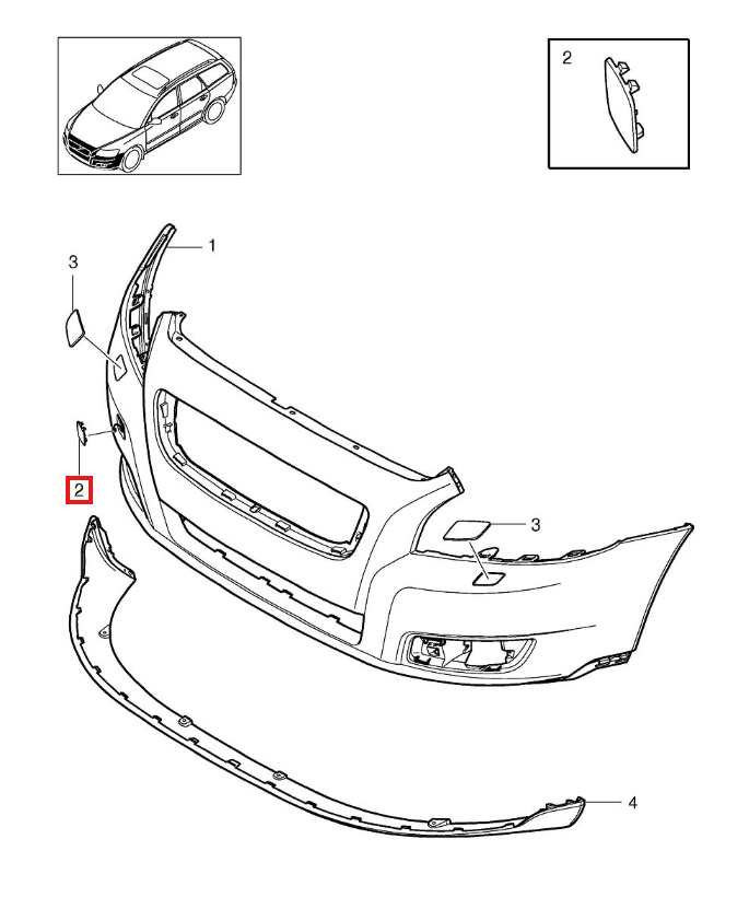 Volvo V50 Front Tow Hook Cap Cover Primed (30744978) — view 5