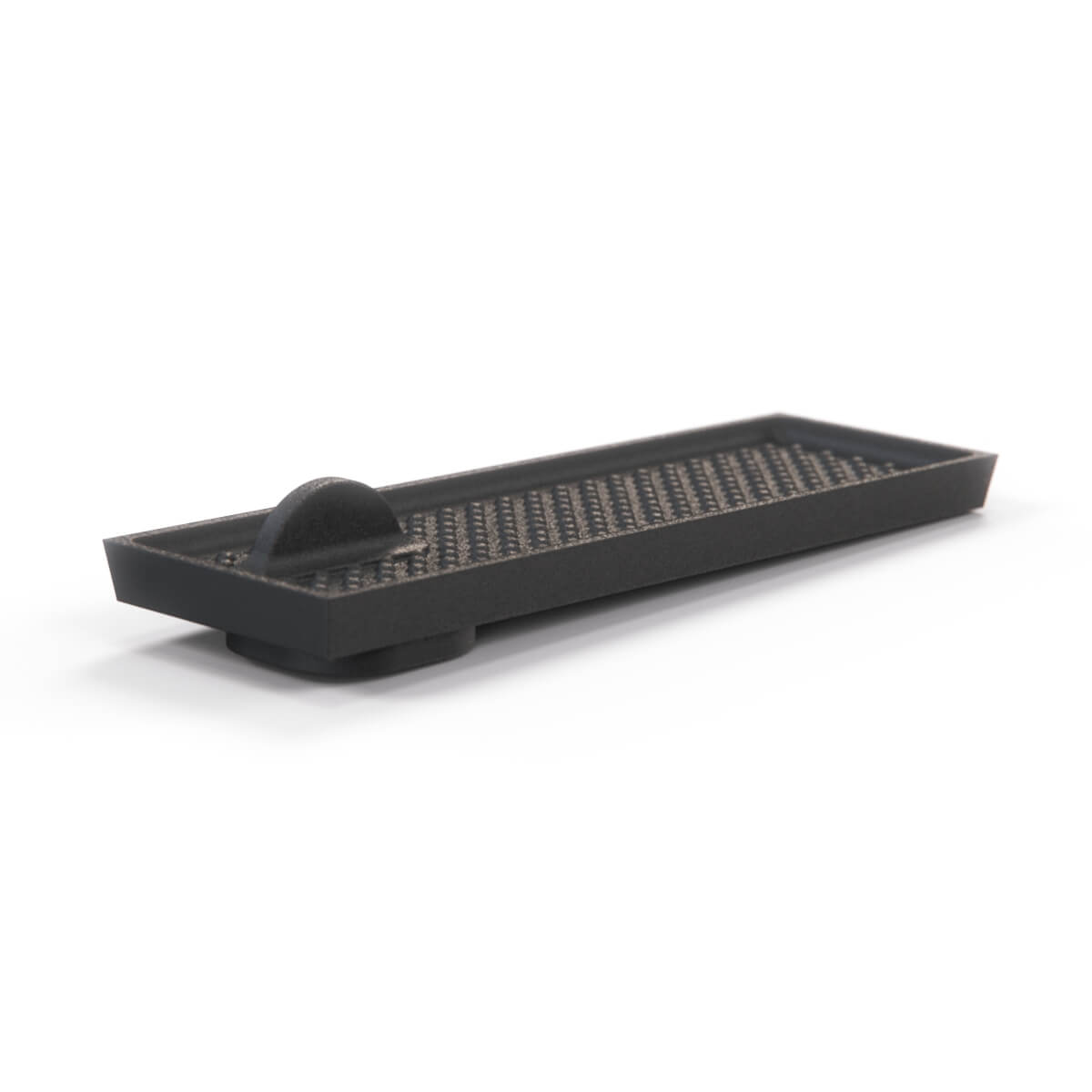 Volvo V70 Small Rubber Mat Center Tunnel Console Black (9491223) — view 3