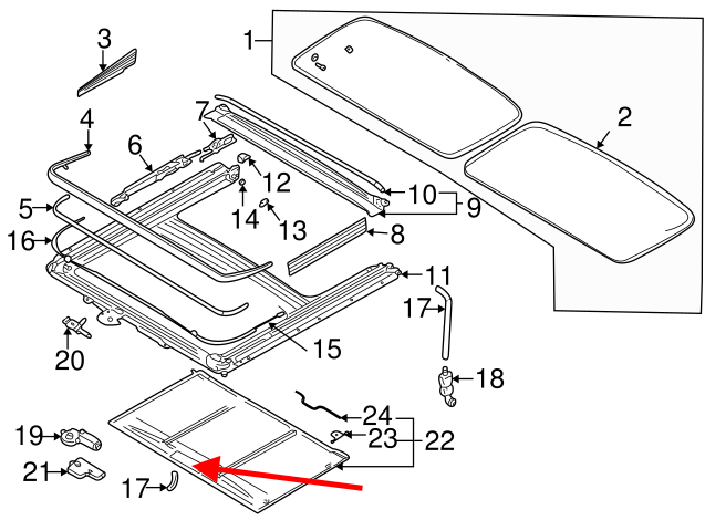 Volvo XC90 Sunroof Handle Mechanism All Color 39985987 — view 3