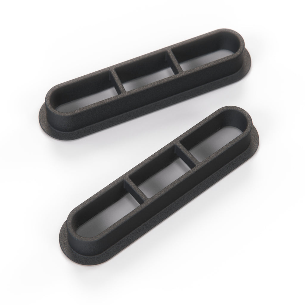 Volkswagen Beetle Rear Defrost Vent Trim Set of 2 Primed or Black (311819467) — view 4