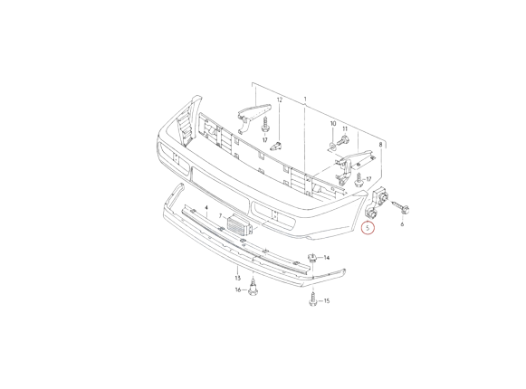 VW Corrado Front Bumper Mounting Brackets SET - Right and Left 535807193 and 535807194 — view 4